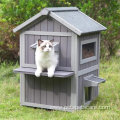 Large Cat House Wooden Cage Waterproof Roof Flaps
